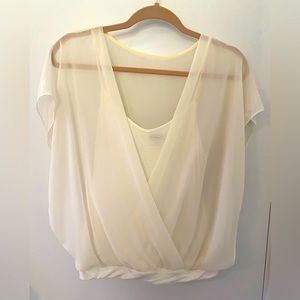 EXPRESS sheer top with built in tank. Sz S